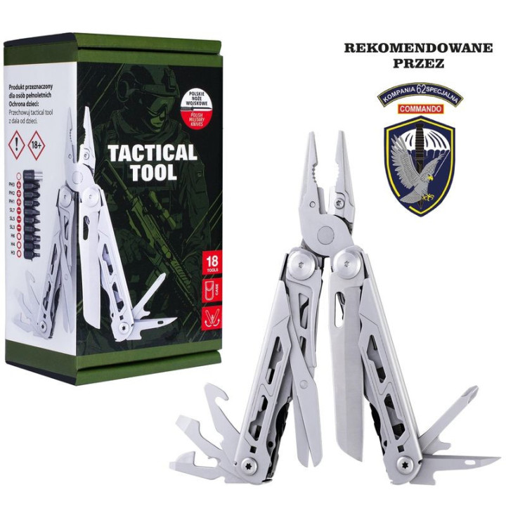Tactical Tool - multifunkční nástroj (stříbrný)
