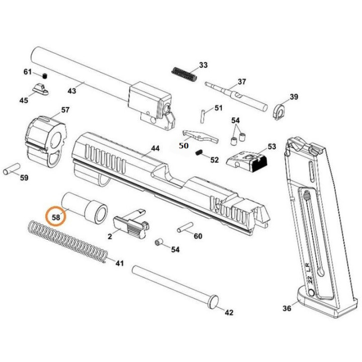 CZ Kołek do CZ KADET (1010-1322-59)      parts 59 / ĆESKA ZBROJOVKA