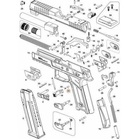 CZ Kolík 2,5x6 pro CZ P-09 Nocturne (0710-2640-01QND) díl 34 / CZ ZBROJOVKA