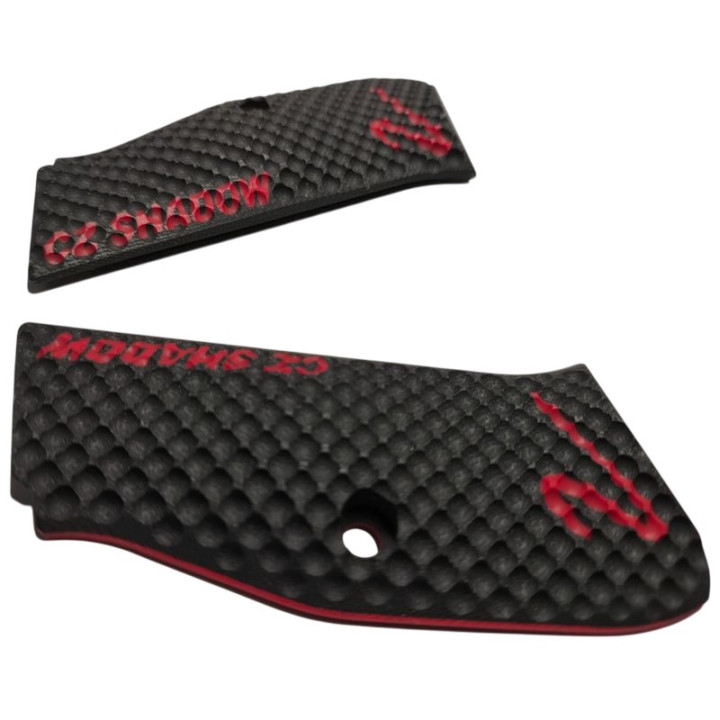 LOK GRIPS Obložení pro CZ Shadow 2 (PALM SWELL BOGGIES) černé s červeným nápisem