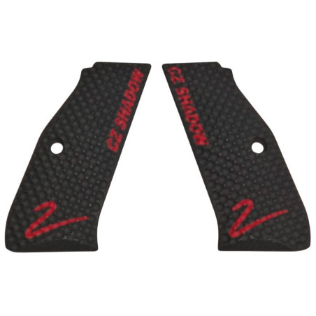 LOK GRIPS Liners for CZ Shadow 2 (PALM SWELL BOGGIES) black with red lettering