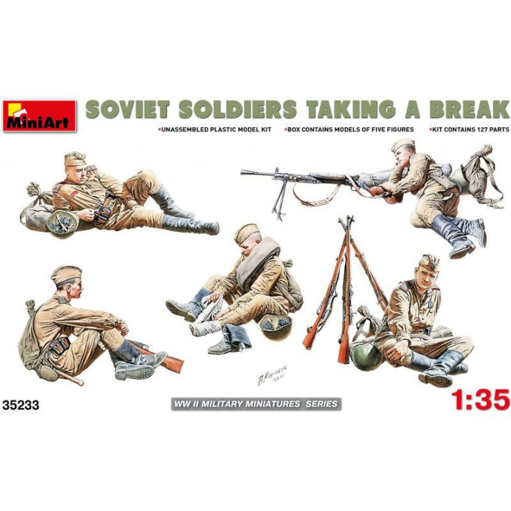 MiniArt 1/35 SOVIET SOLDIERS TAKING A    BREAK WW II (35233)