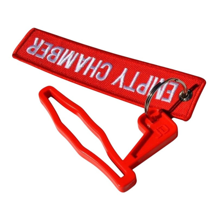 Bezpečnostní praporek pro brokovnici - s visačkou / červený