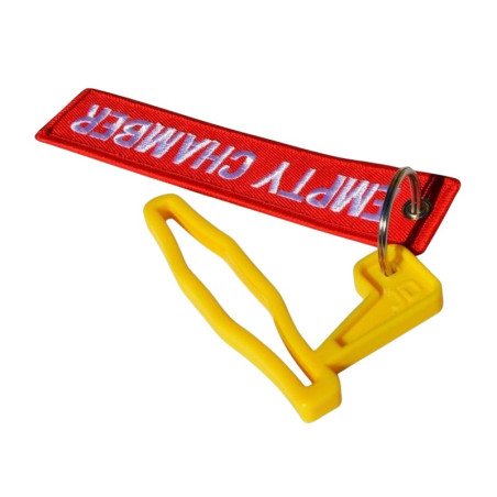 Safety flag for shotgun - with tag / yellow