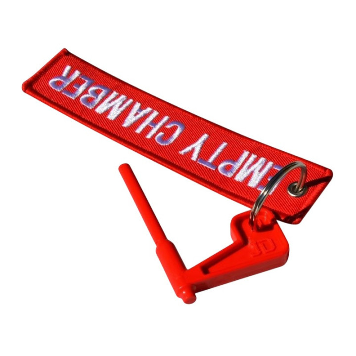 Safety flag for PCC rifle - with pendant / red