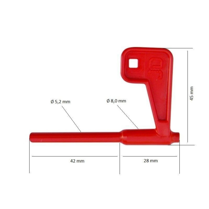Safety flag for PCC rifle - with pendant / orange