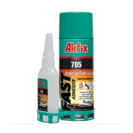 AKFIX Kyanoakrylátové lepidlo 705 medium 125 ml + aktivátor 400 ml