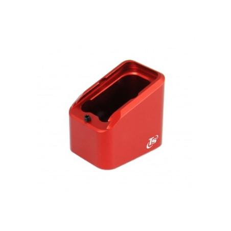 TONI SYSTEM GLOCK zásobníková patka (+6 nábojů) ČERVENÁ pro Glock 17, 19, 22, 34, 35 ( PADGLOP) s pružinou