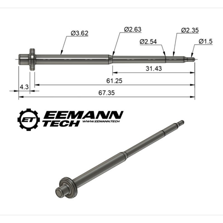 EEMANN TECH AR-9 needle + spring for AR-9 PCC (189015)