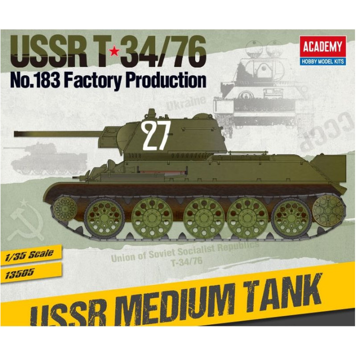 ACADEMY 1/35 T-34/76 No. 183 Factory Production (13505)