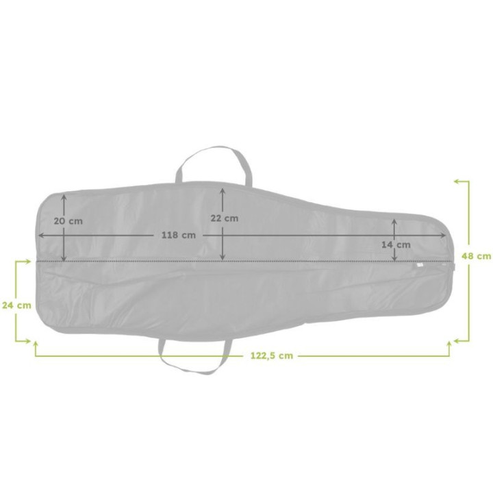 Soft cover 120 cm / 1 pocket / black