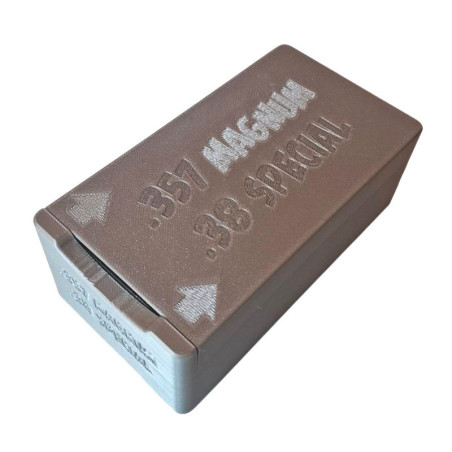 BULLETMAG AMMUNITION BOX .357 MAGNUM / .38 SPECIAL / 50 - silver / sliding lid