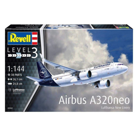 REVELL 1/144 AIRBUS A320 NEO LUFTHANSA (03942)