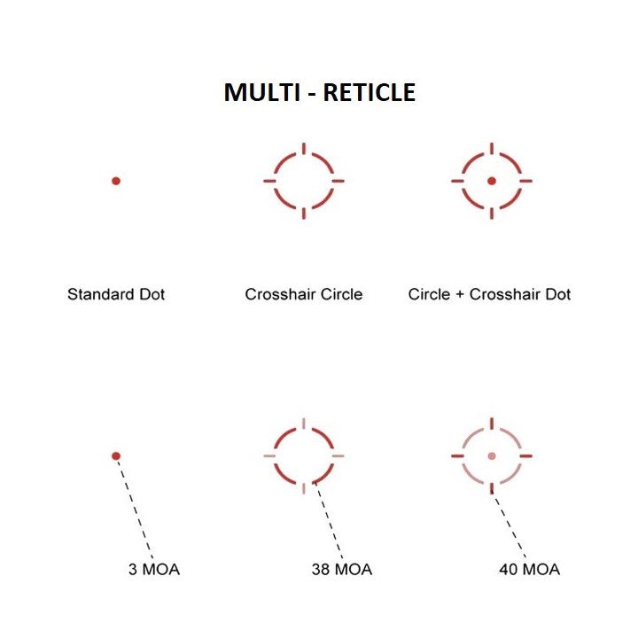 VECTOR OPTICS FRENZY PLUS 1x22x32 SMR MULTI-RETICLE / Solar Power (SCRD-SM44) collimator black