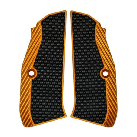 LOK GRIPS obložení pro CZ Shadow 2 / krátké (THIN SHORT CUT) černé se zlatým povrchem