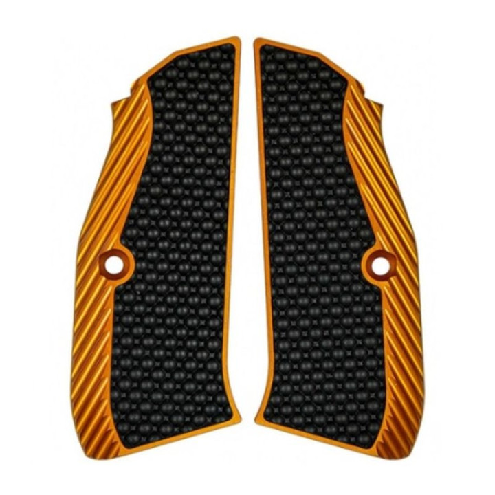 LOK GRIPS obložení pro CZ Shadow 2 / krátké (THIN SHORT CUT) černé se zlatým povrchem