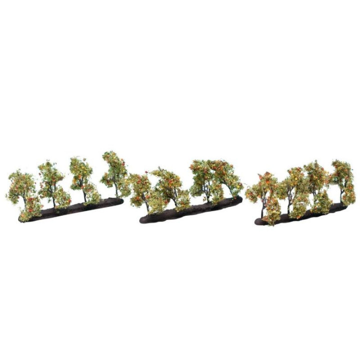 NOCH 21532 Plantation Trees with Apples  / Drzewa owocowe / Jabłonki - 3,5 cm / zestaw 12 sztuk