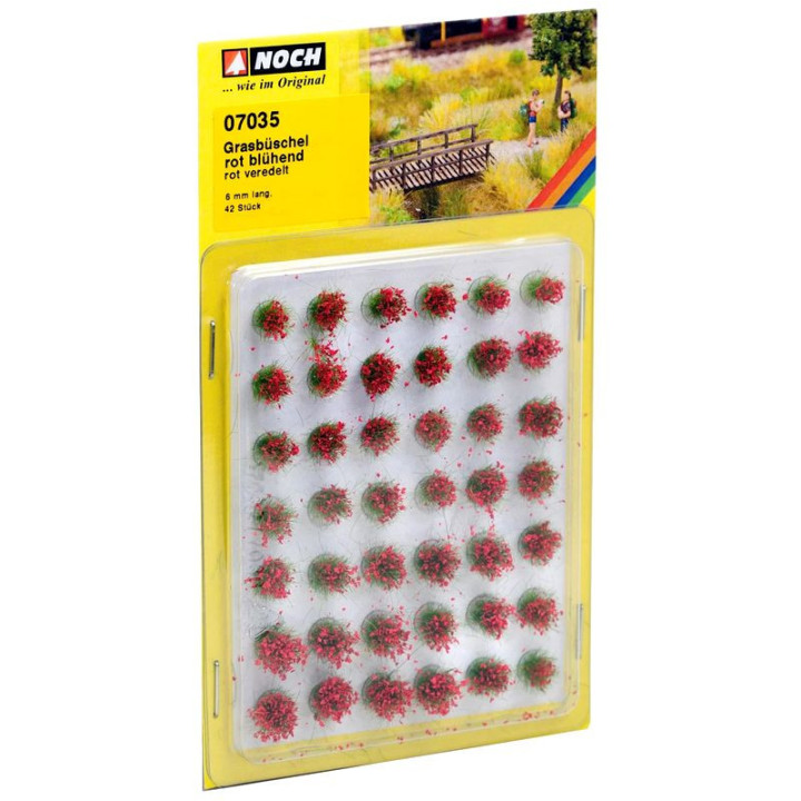 NOCH 07035 Grass Tufts Mini Set          “blooming” / Trawa kępki - 6 mm / zestaw 42 sztuki