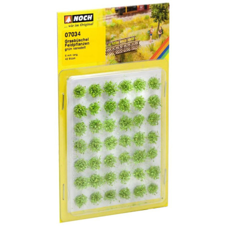 NOCH 07034 Grass Tufts Mini Set "Field Plants" / Grass Tufts - 6 mm / set of 42 pieces