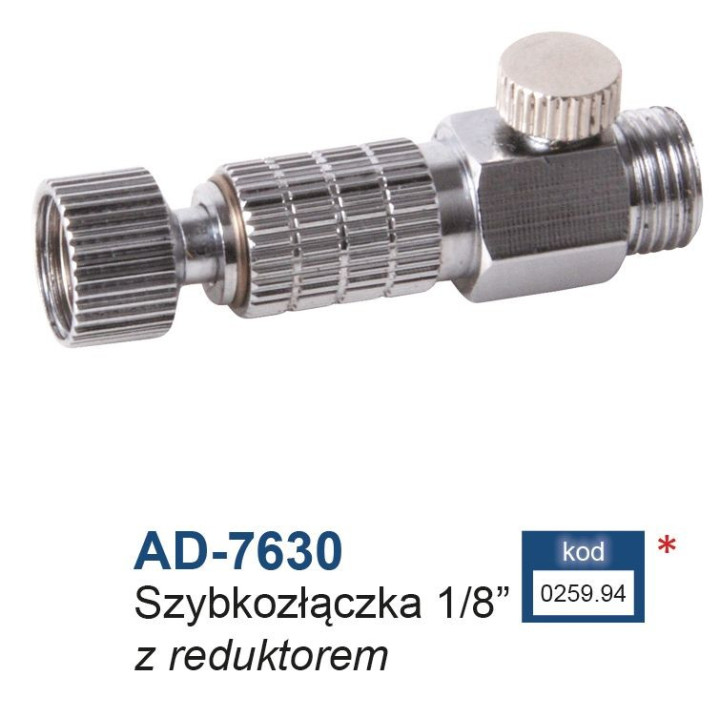 ADLER SZYBKOZŁĄCZKA + ZŁĄCZKA 1/8 z reduktorem ( AD-7630 )