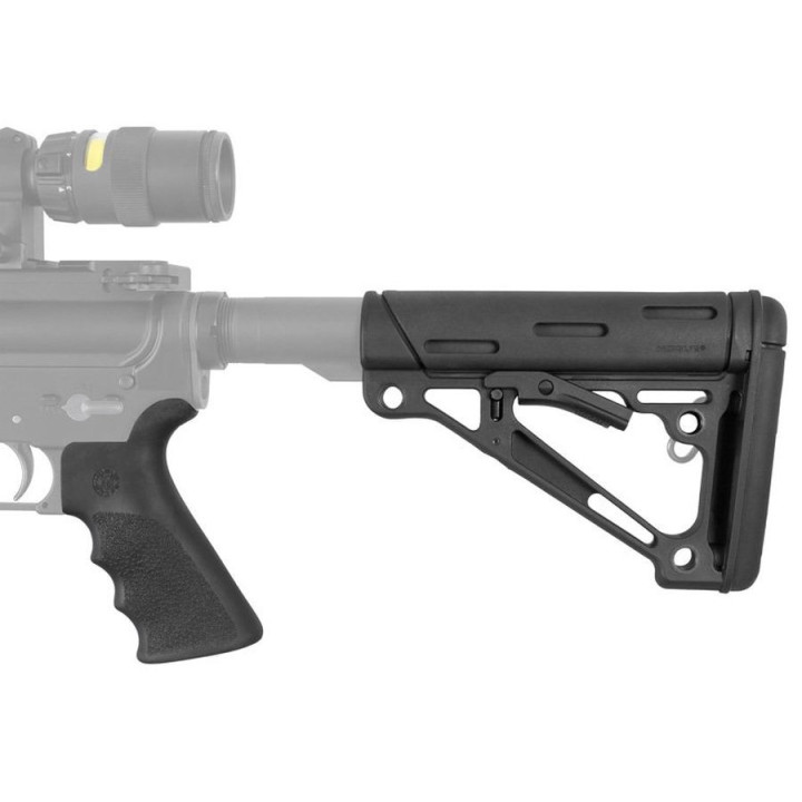 HOGUE Finger Groove Beavertail Grip and  OverMolded Collapsible Buttstock do AR-15/M-16 (15055)