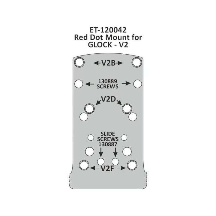 EEMANN TECH GLOCK Montážní deska Red Dot pro Glock / Typ: V2 (120042)
