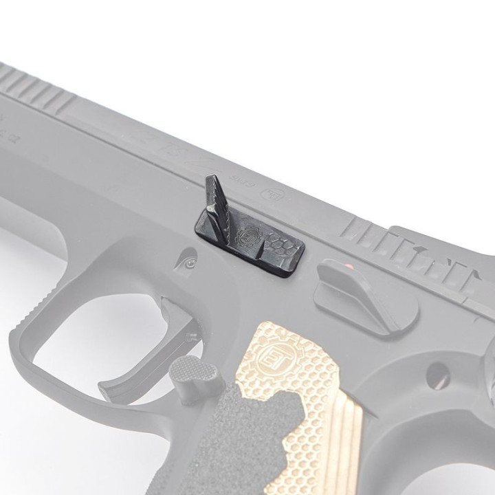 EEMANN TECH CZ Lock drop lever with support for CZ 75/D / Tactical Sport / TS 2 / Shadow 2 (130065) black