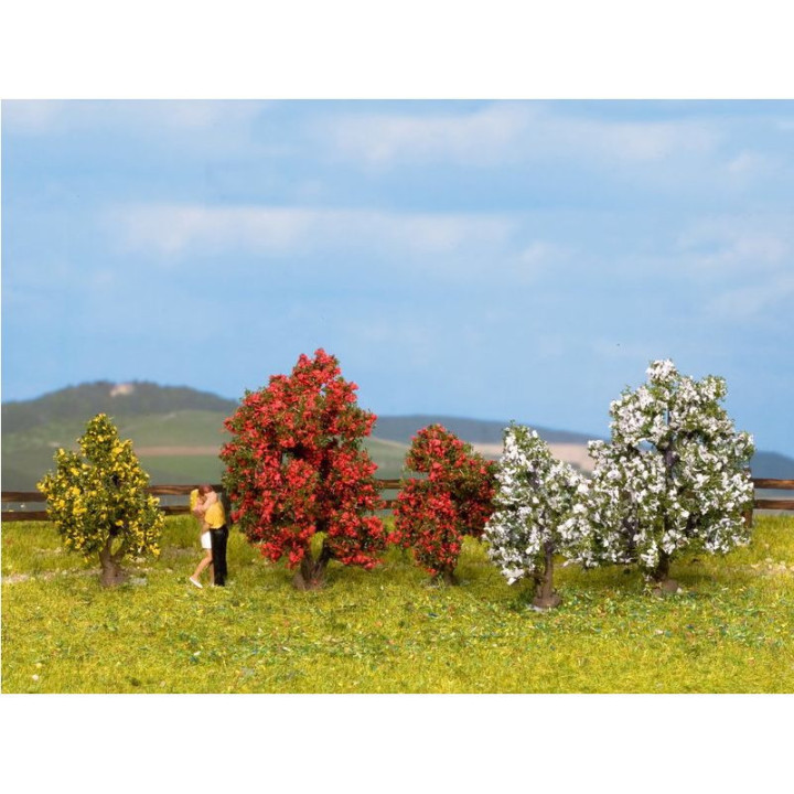 NOCH 25420 Bushes / Krzewy z kwiatami    3/4 cm / zestaw 5 sztuk