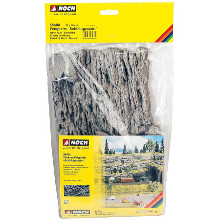 NOCH 58480 Rock Wall “Stratified” /      “Stratified” Rock Wall 33 x 19 cm