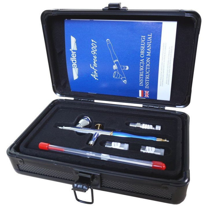 ADLER AEROGRAPH 0,2 mm AIRFORCE + nozzle 0,3/0,5 mm ( AD-9001 )