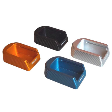 ARMANOV Magazine Base Plate              CZ...KMR...Arsenal... Arex.../ SILVER / +2 rounds (MPCZ1-SI) MaXXXgrip Line