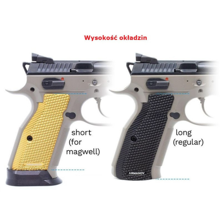 ARMANOV SpidErgo Gen2 do CZ Shadow 2 /   SP01 / TS i serii 75 - Short / Small / Blue (PGCZG2SS-BU)