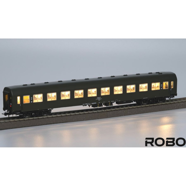ROBO 222071 PKP 111Ac Passenger Car      Era IV, Warsaw Szczęśliwice Station (with lighting)