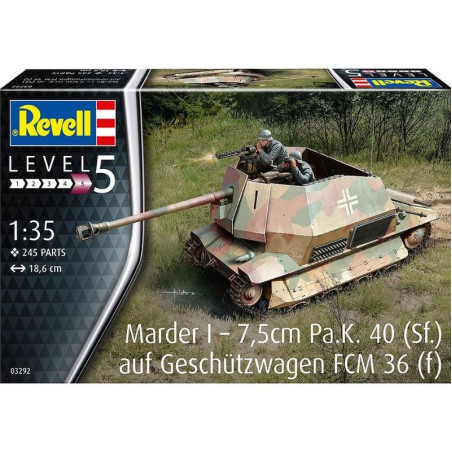 REVELL 1/35 Marder I - 7,5cm Pa.K. 40    (Sf.) Auf Geschutzwagen FCM 36 (f) (03292)