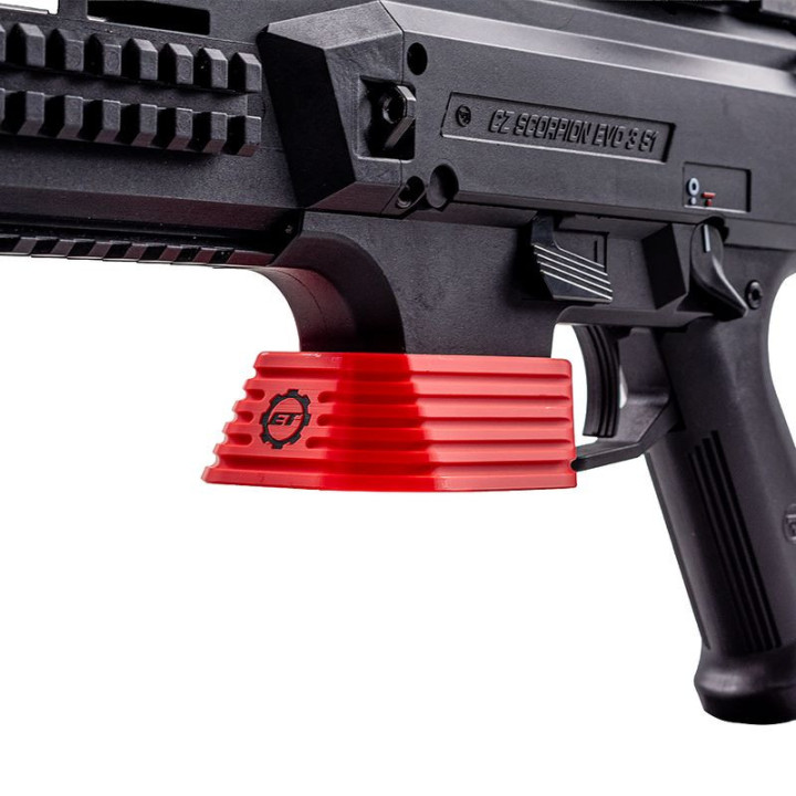 EEMANN TECH CZ Nábojový žlab pro CZ Scorpion Evo 3, červený (133929) Magwell