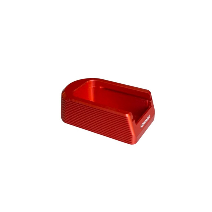 ARMANOV Magazine Base for CZ Shadow 2 / SP-01 / 75B / KMR and similar models / RED / +2 rounds (MPCZ1-RE) MaXXXgrip Line