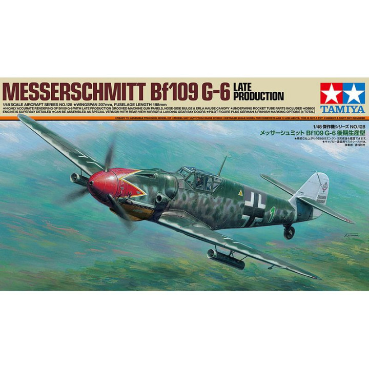 TAMIYA 1/48 Messerschmitt Bf109 G-6 Late Production (61128)