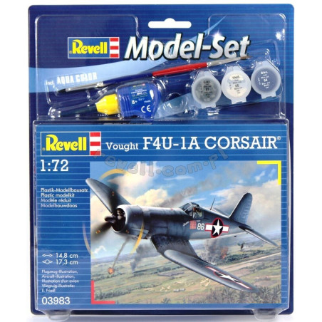 REVELL 1/72 VOUGHT F4U-1D CORSAIR MODEL SET (63983)