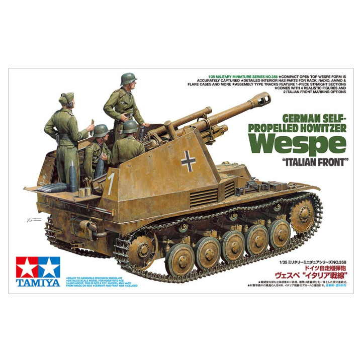 TAMIYA 1/35 German Self-Propelled        Howitzer Wespe "Italian Front" (35358)