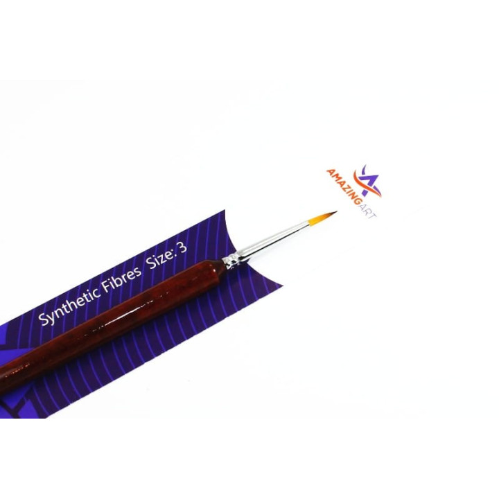 AMAZING ART SYNTHETIC BRUSH ROUND 3 (12718)