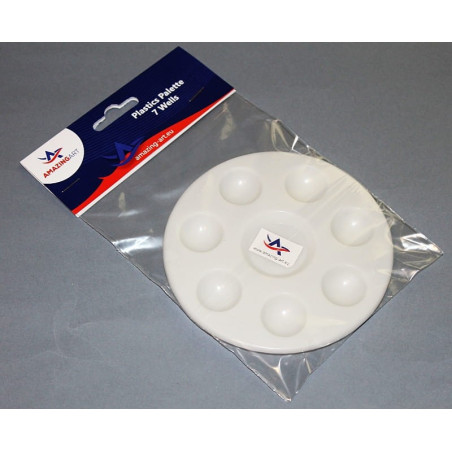AMAZING ART PALETTE FOR PAINT 7 holes (18499) plastic