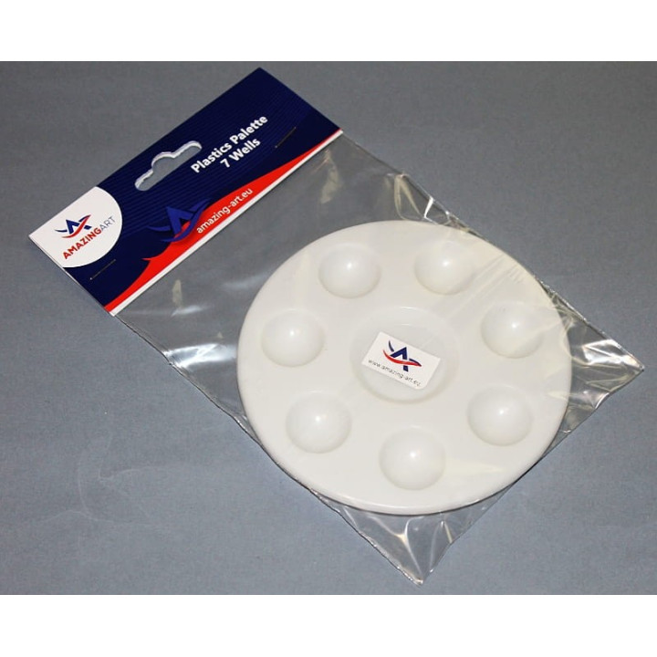 AMAZING ART PALETTE FOR PAINT 7 holes (18499) plastic