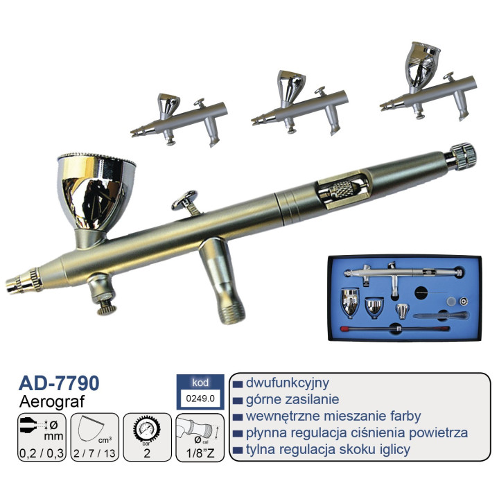 ADLER AEROGRAPH 0,2 mm + 0,3 mm ( AD-7790 )