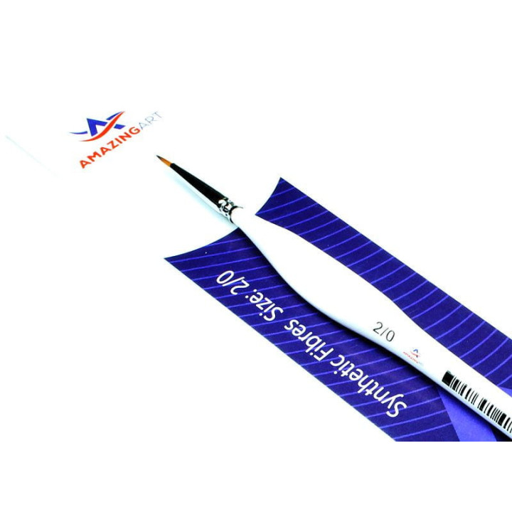 AMAZING ART BRUSH TRIANGULAR HANDLE SYNTHETIC ROUND 2/0 (12671)