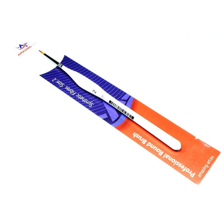 AMAZING ART BRUSH TRIANGULAR HANDLE SYNTHETIC ROUND 2 (13258)