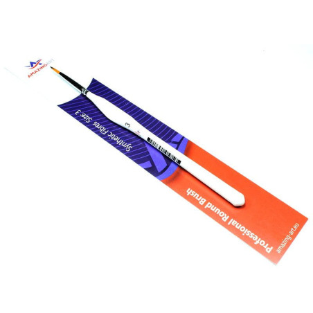 AMAZING ART BRUSH TRIANGULAR HANDLE SYNTHETIC ROUND 3 (13265)