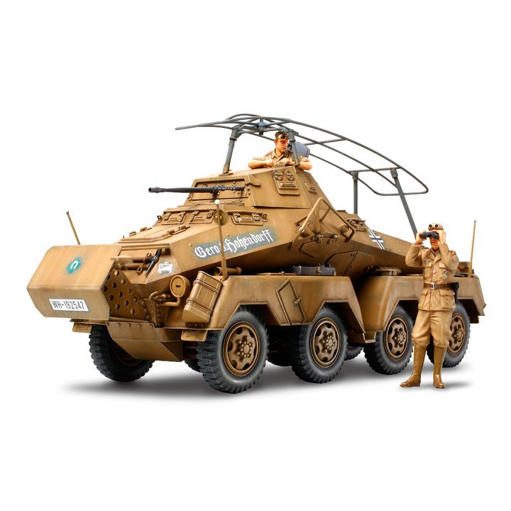 TAMIYA 1/35 NĚMECKÝ VŮZ Sd.Kfz.232 AFRICA CORPS - 8 KOLOVÝ TĚŽKÝ PANCÉŘOVANÝ VŮZ (352970)