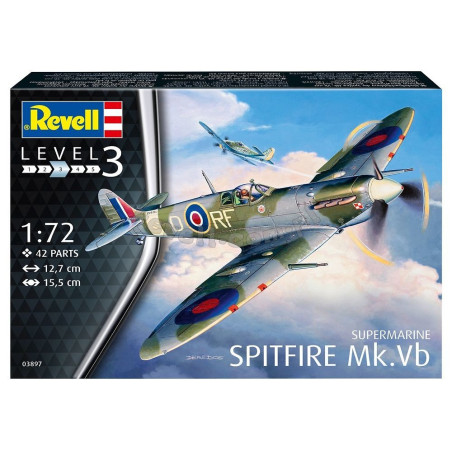 REVELL 1/72 SUPERMARINE SPITFIRE Mk.Vb   MODEL SET (03897)