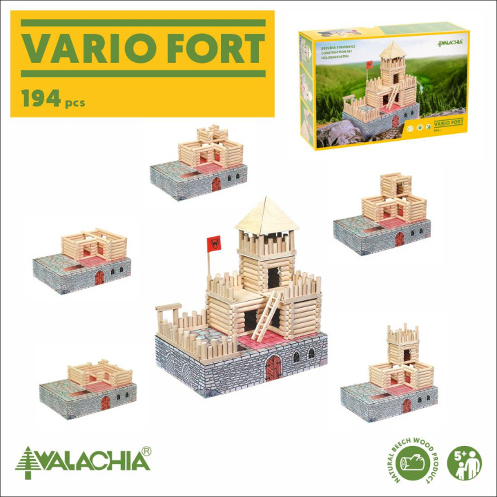 WALACHIA VARIO FORT (22) Budowle z bali  (194 elementy) - WYPRZEDAŻ ! mega cena !