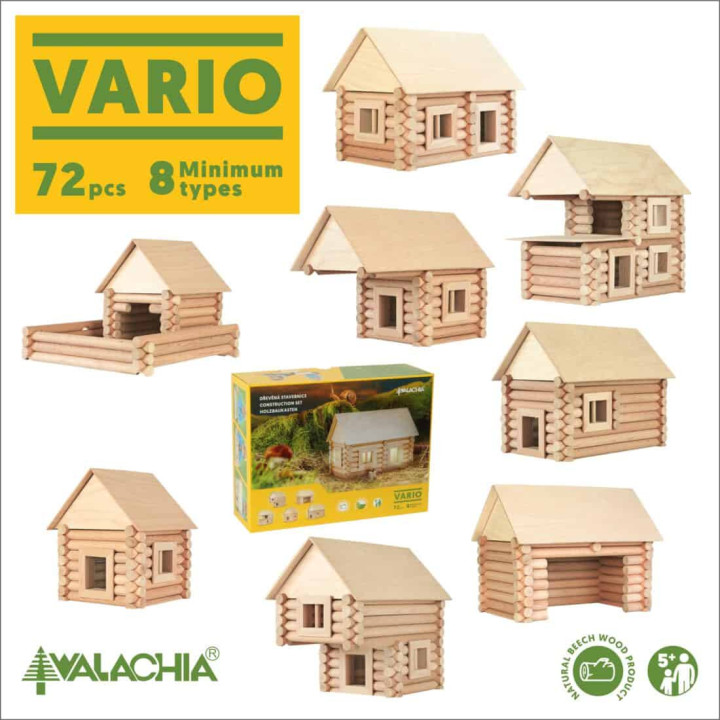 WALACHIA VARIO (20) Budowle z bali (72   elementy) - WYPRZEDAŻ ! mega cena !